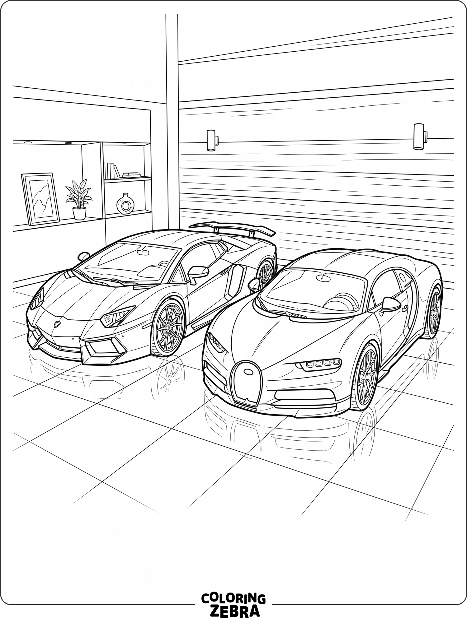 Two luxury supercars parked side by side