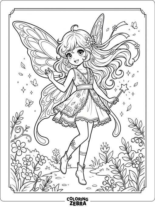 A manga-style fairy with large eyes