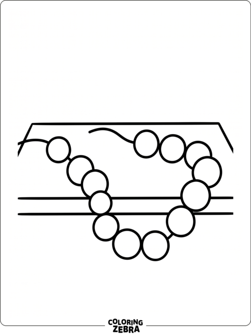 A strand of Mardi Gras beads on a table
