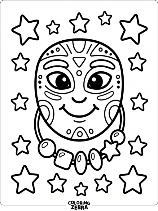 Large mask, beads, and stars for toddlers