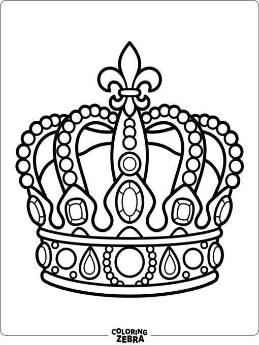 A Mardi Gras crown with jewels and beads