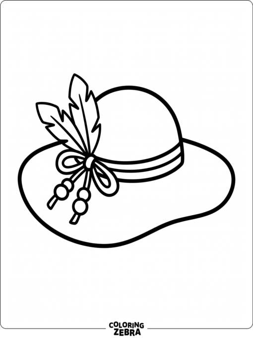 A festive Mardi Gras hat with feathers and beads