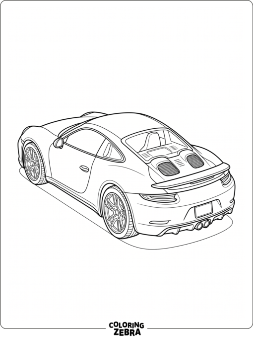 A mid engine supercar with smooth curves and twin rear vents