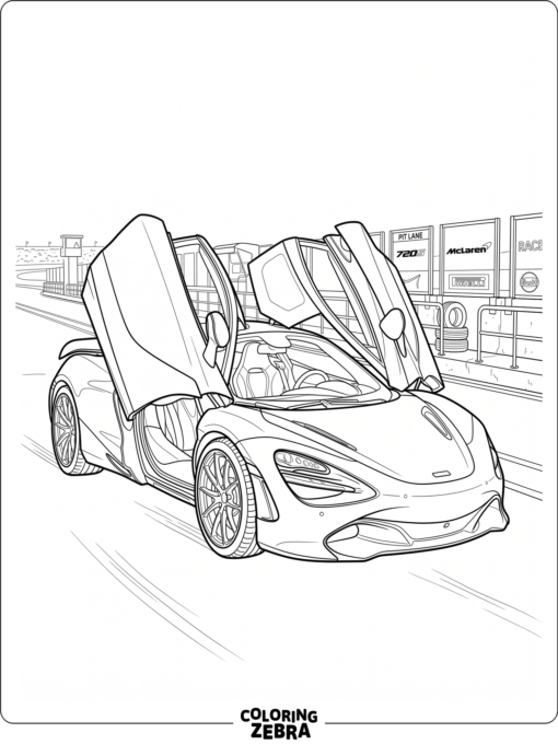 McLaren 720S with open doors