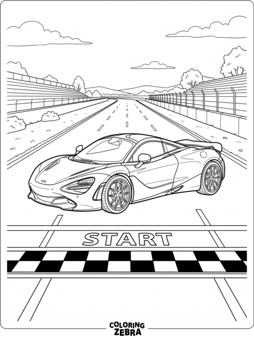 McLaren 750S at the start line