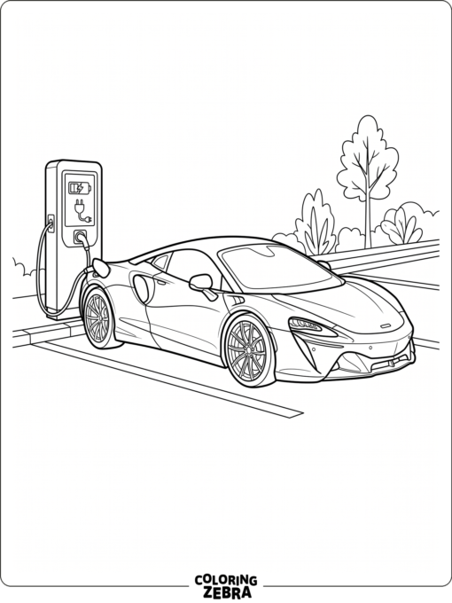 McLaren Artura beside a charging station