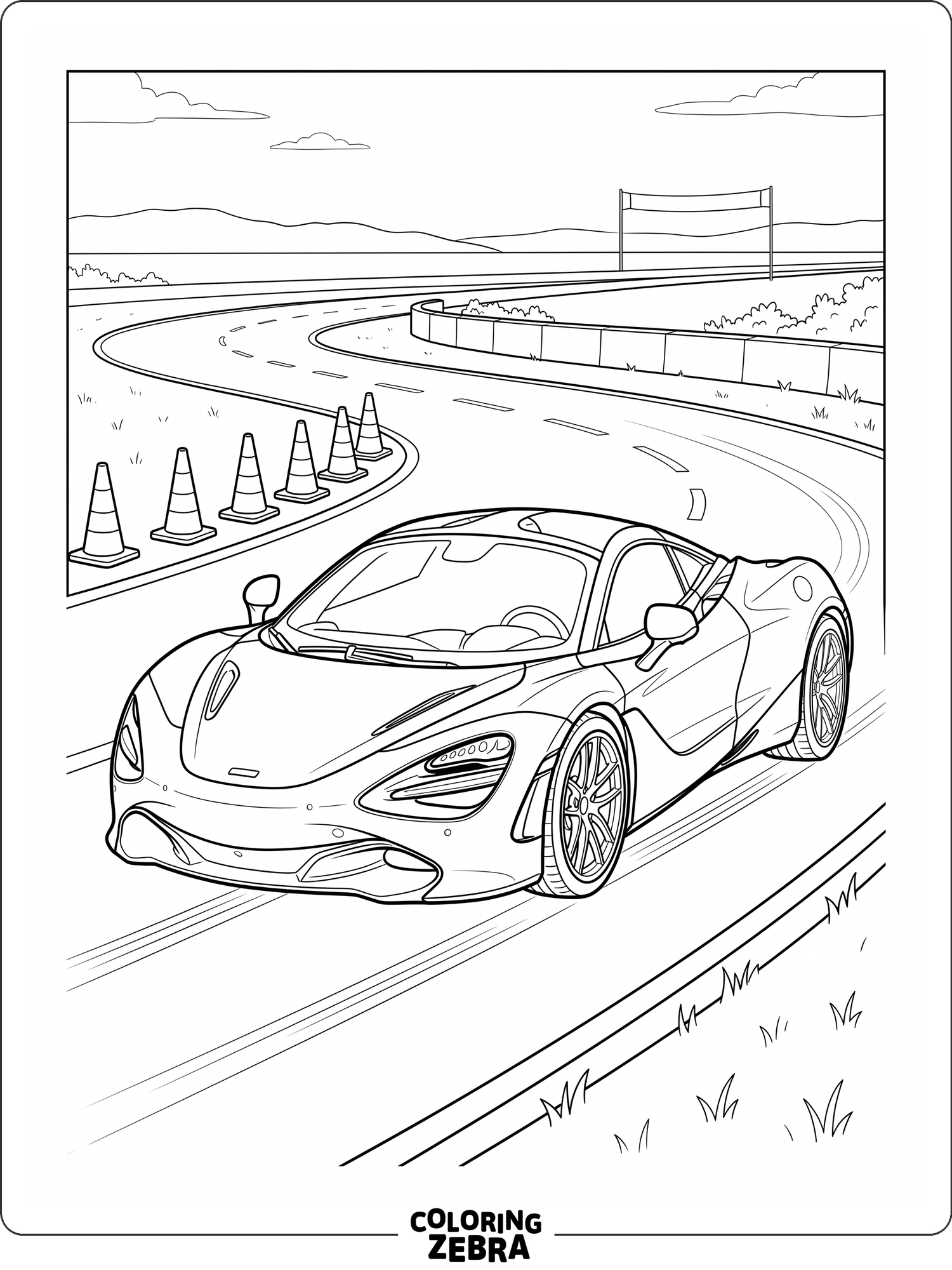 Sleek McLaren parked on a racetrack