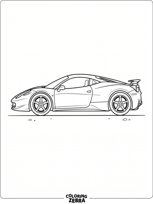 McLaren side profile with wheels and smooth body lines