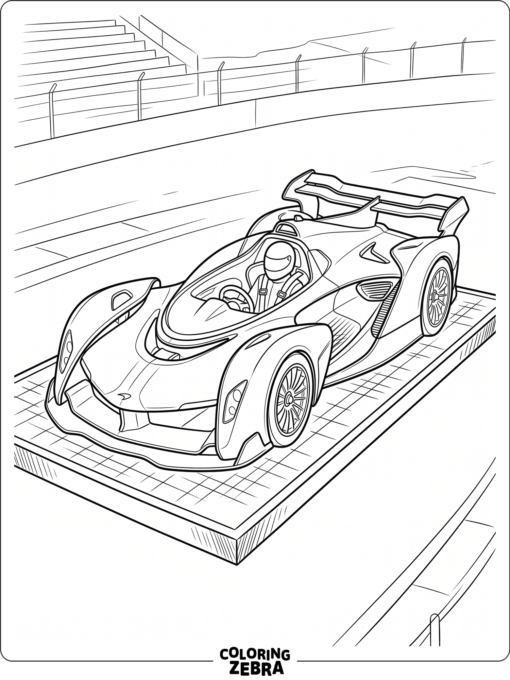 McLaren Solus GT on a race platform