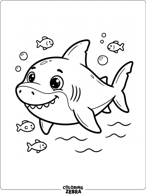 A friendly megalodon with large eyes