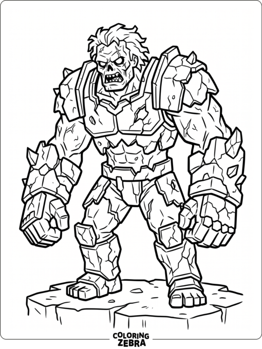 A mutant Minecraft zombie with oversized arms