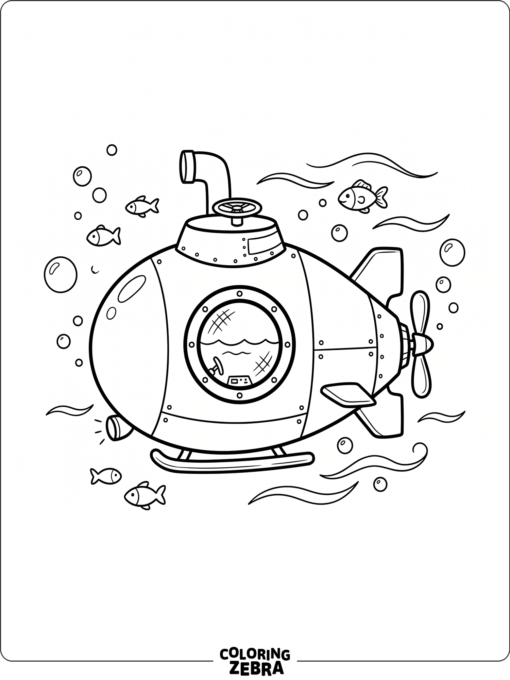 A tiny submarine with one window