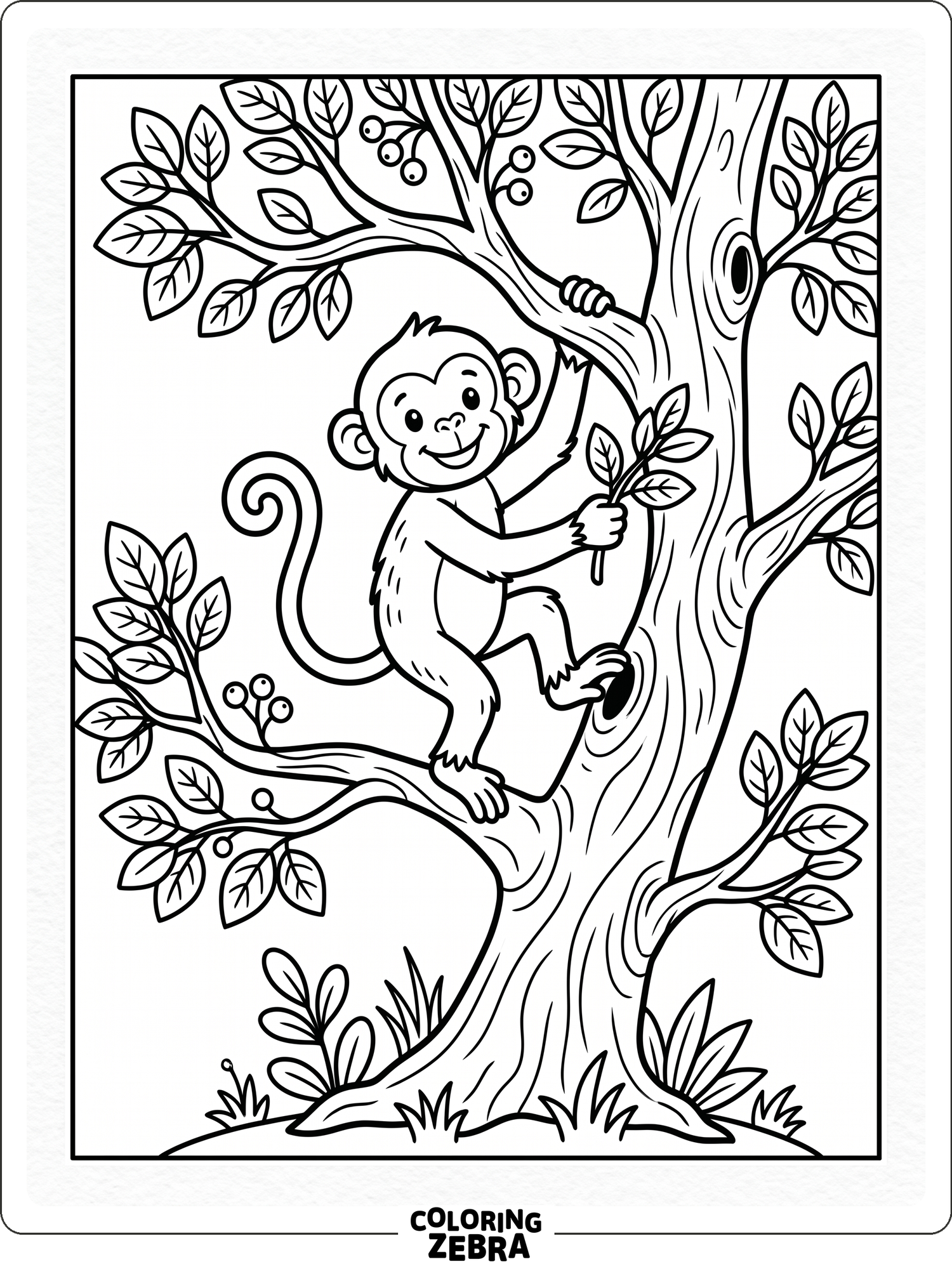 40 Free Monkey Coloring Pages - Printable PDF Sheets