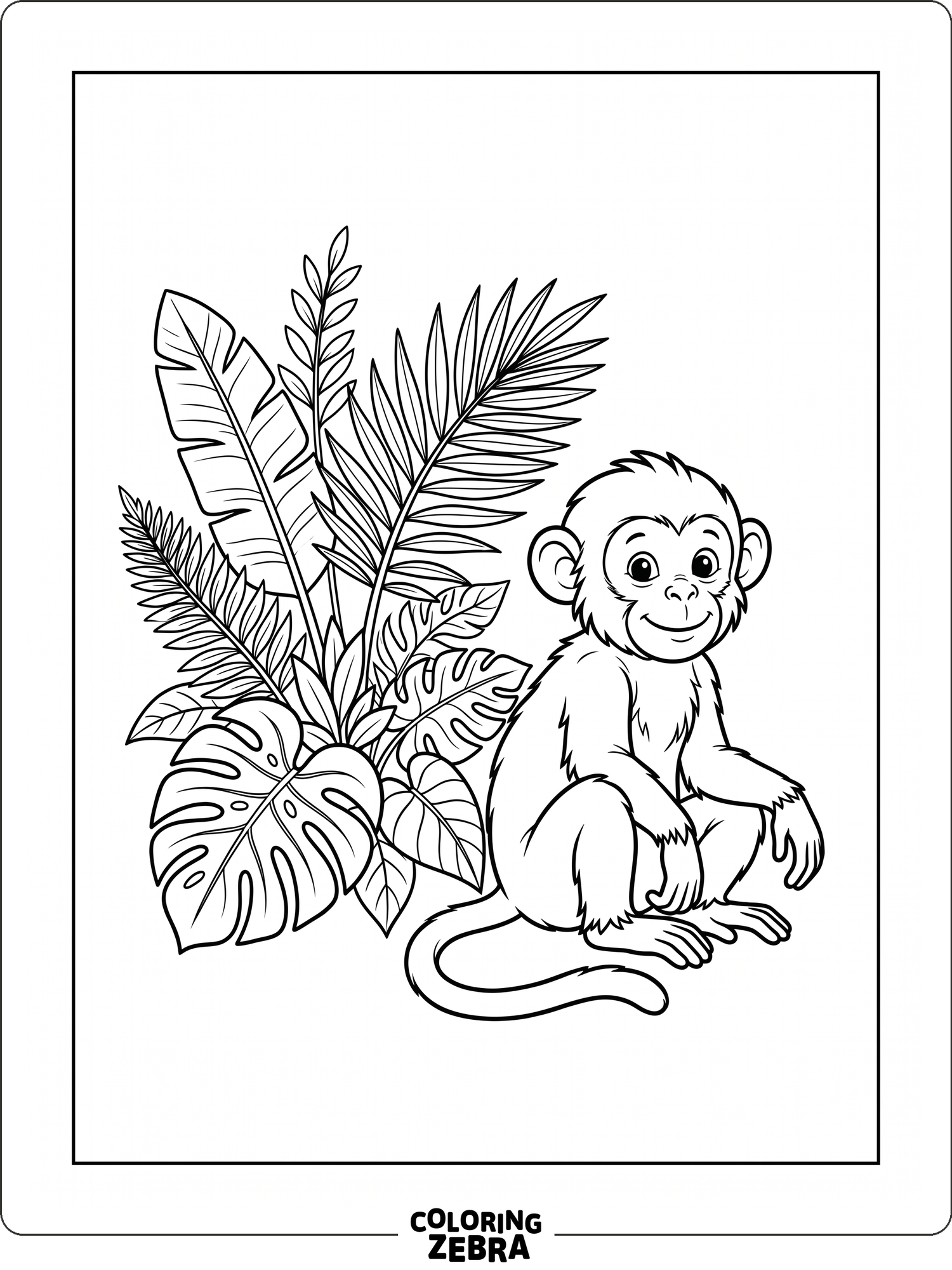 40 Free Monkey Coloring Pages - Printable PDF Sheets