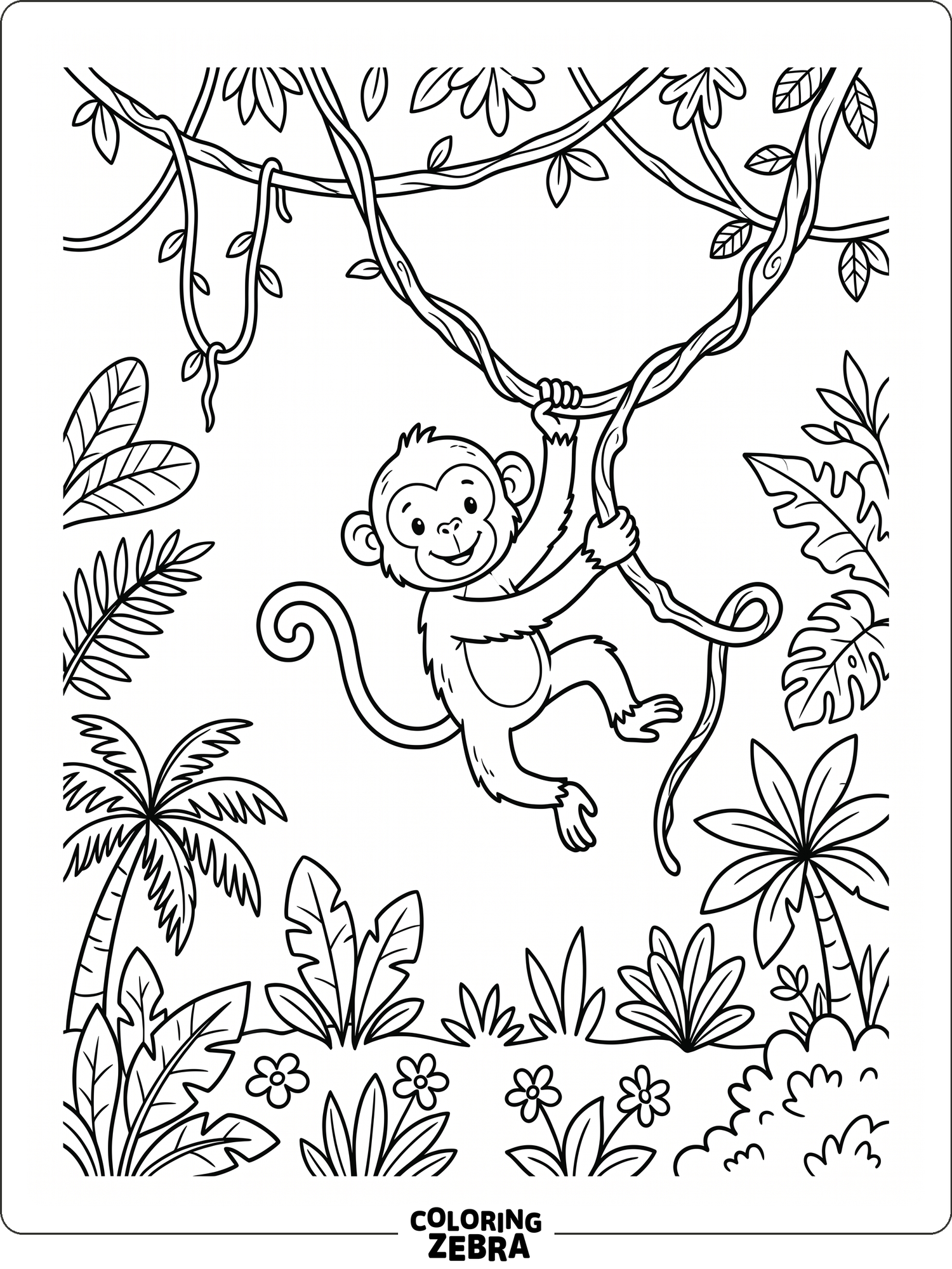 40 Free Monkey Coloring Pages - Printable PDF Sheets
