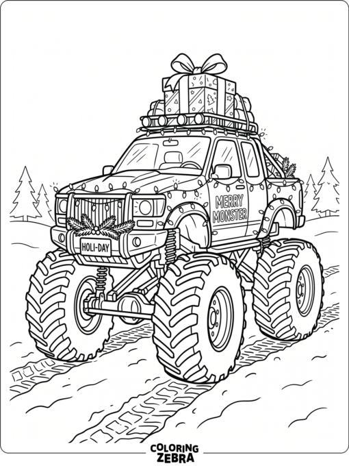 Holiday Monster Truck With Lights