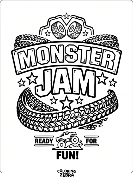 Monster Jam Logo With Stars