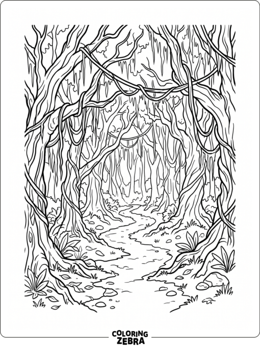 Twisted trees and vines in the Living Forest