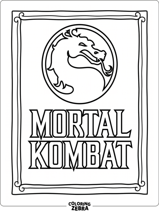 Mortal Kombat logo in a clean outline design
