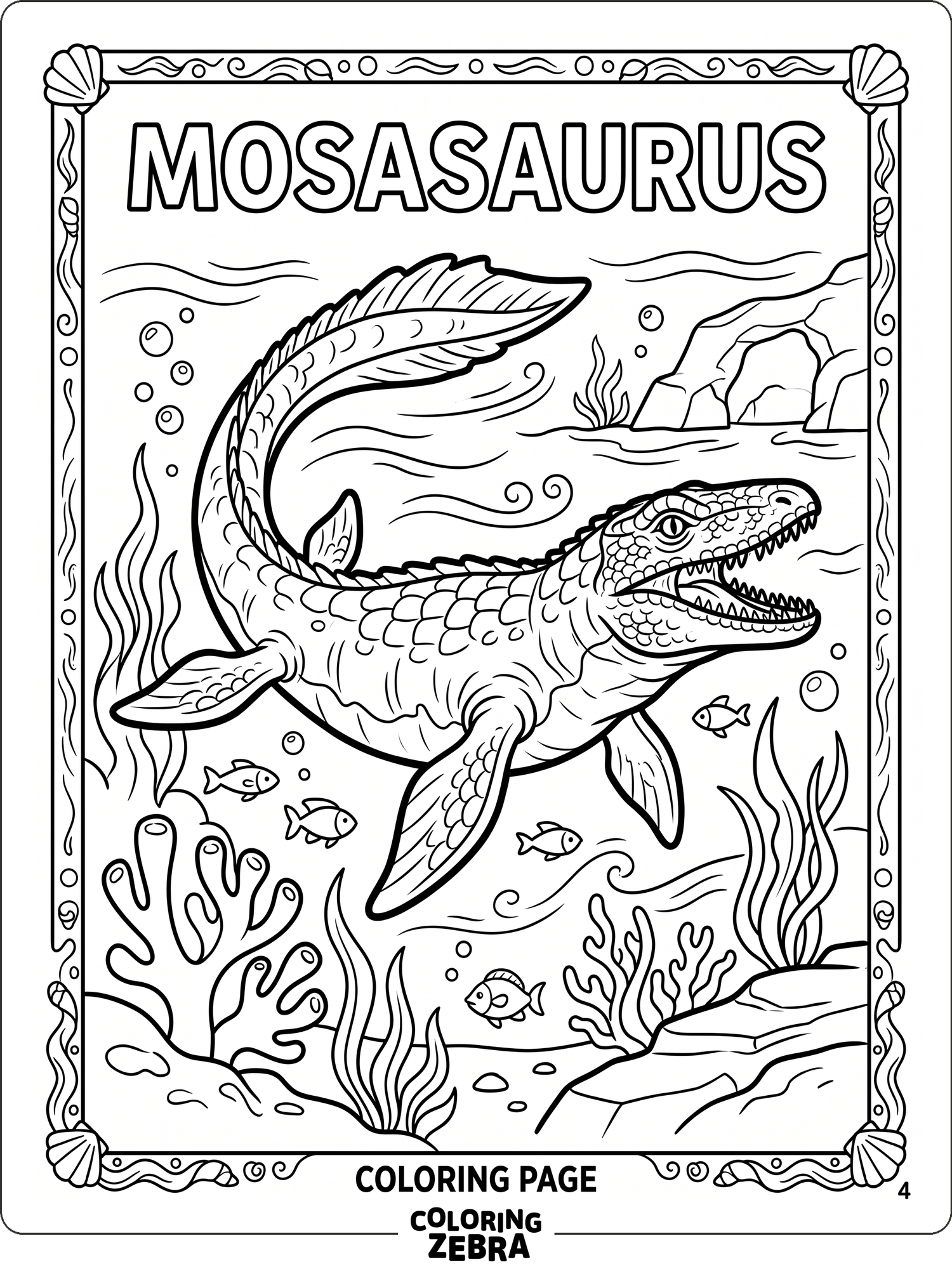 40 Free Mosasaurus Coloring Pages - Easy Printable PDFs