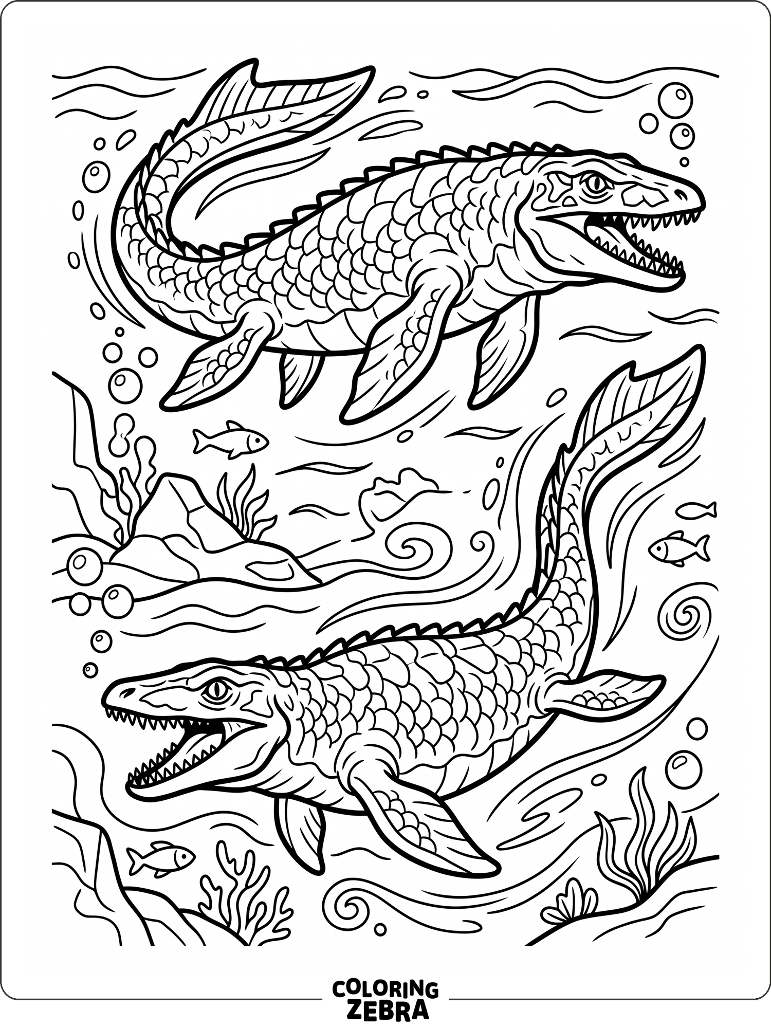 Easy Mosasaurus 40 Free Mosasaurus Coloring Pages - Easy Printable PDFs