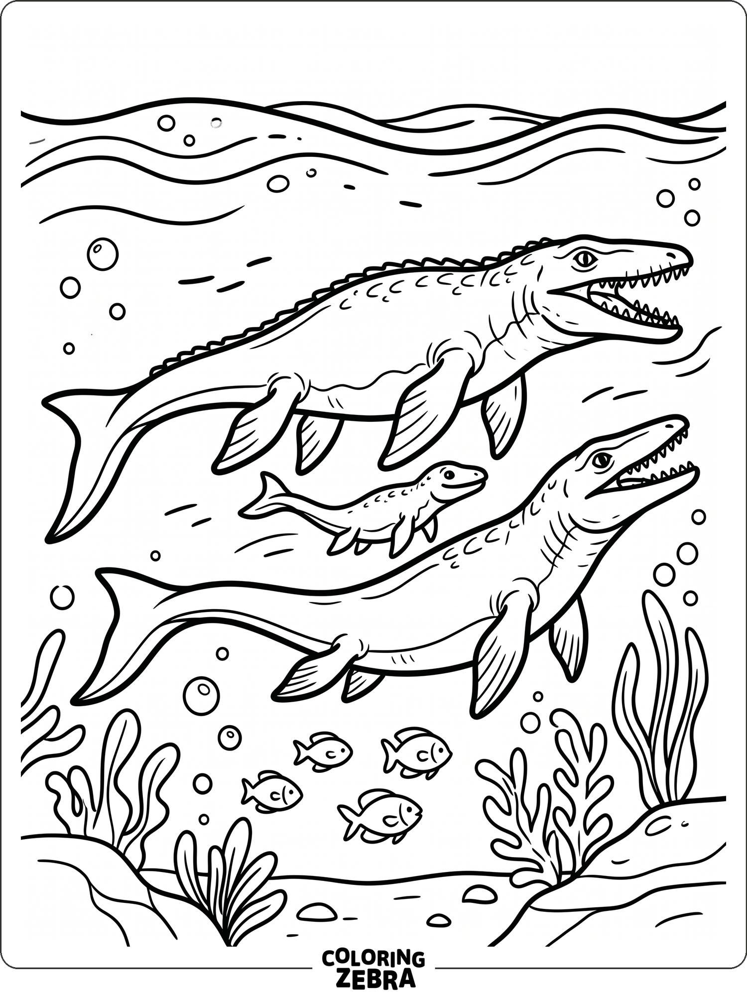 Easy Mosasaurus 40 Free Mosasaurus Coloring Pages - Easy Printable PDFs
