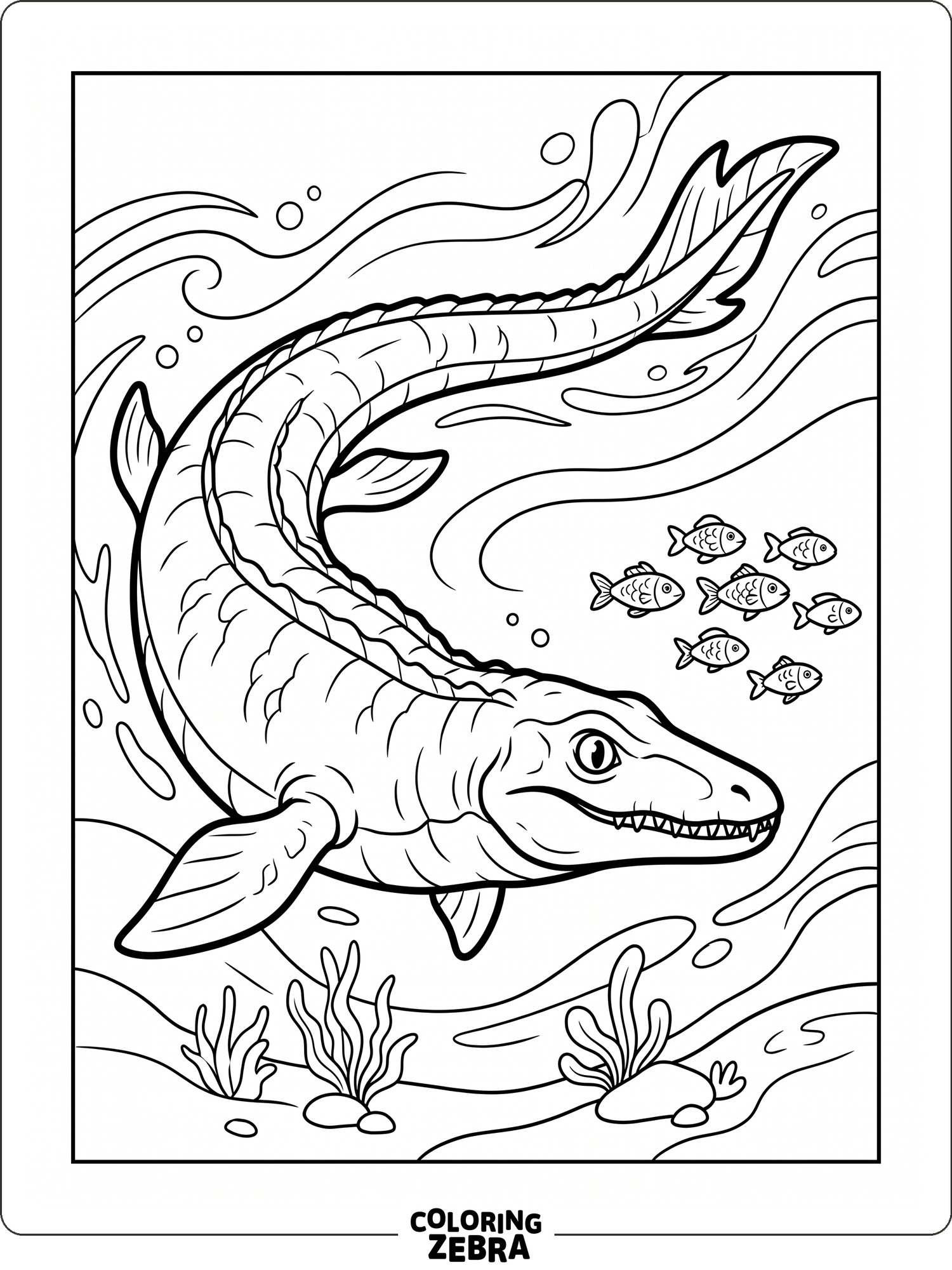 Easy Mosasaurus 40 Free Mosasaurus Coloring Pages - Easy Printable PDFs