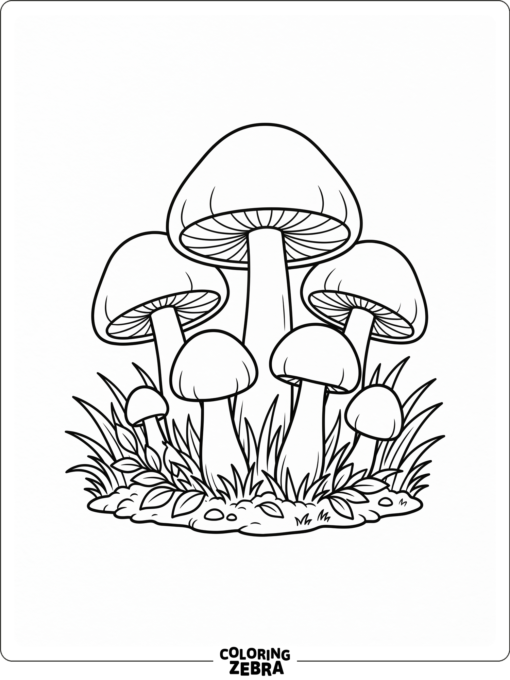 mushroom coloring pages featured image