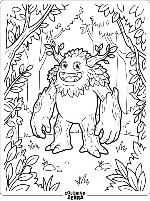 An Entbrat standing in a forest clearing