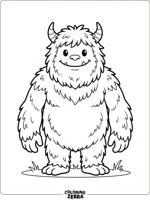 A front view Mammott with shaggy fur and small horns