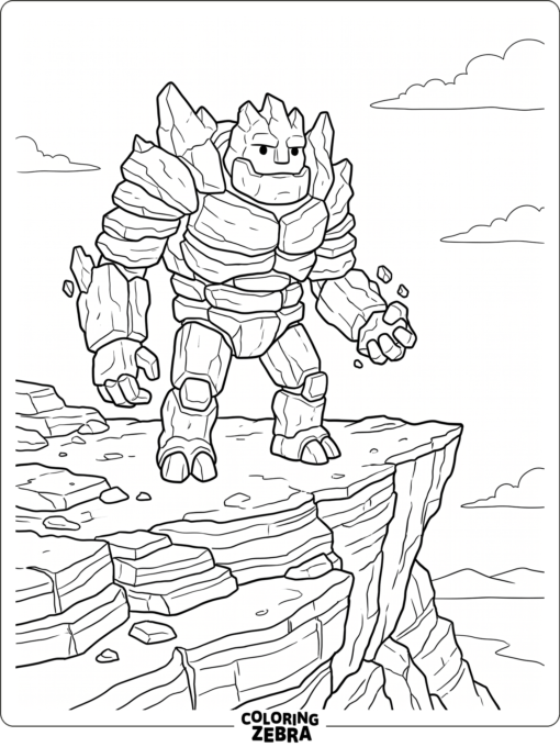 A Quarrister on a rocky cliff with stone plates