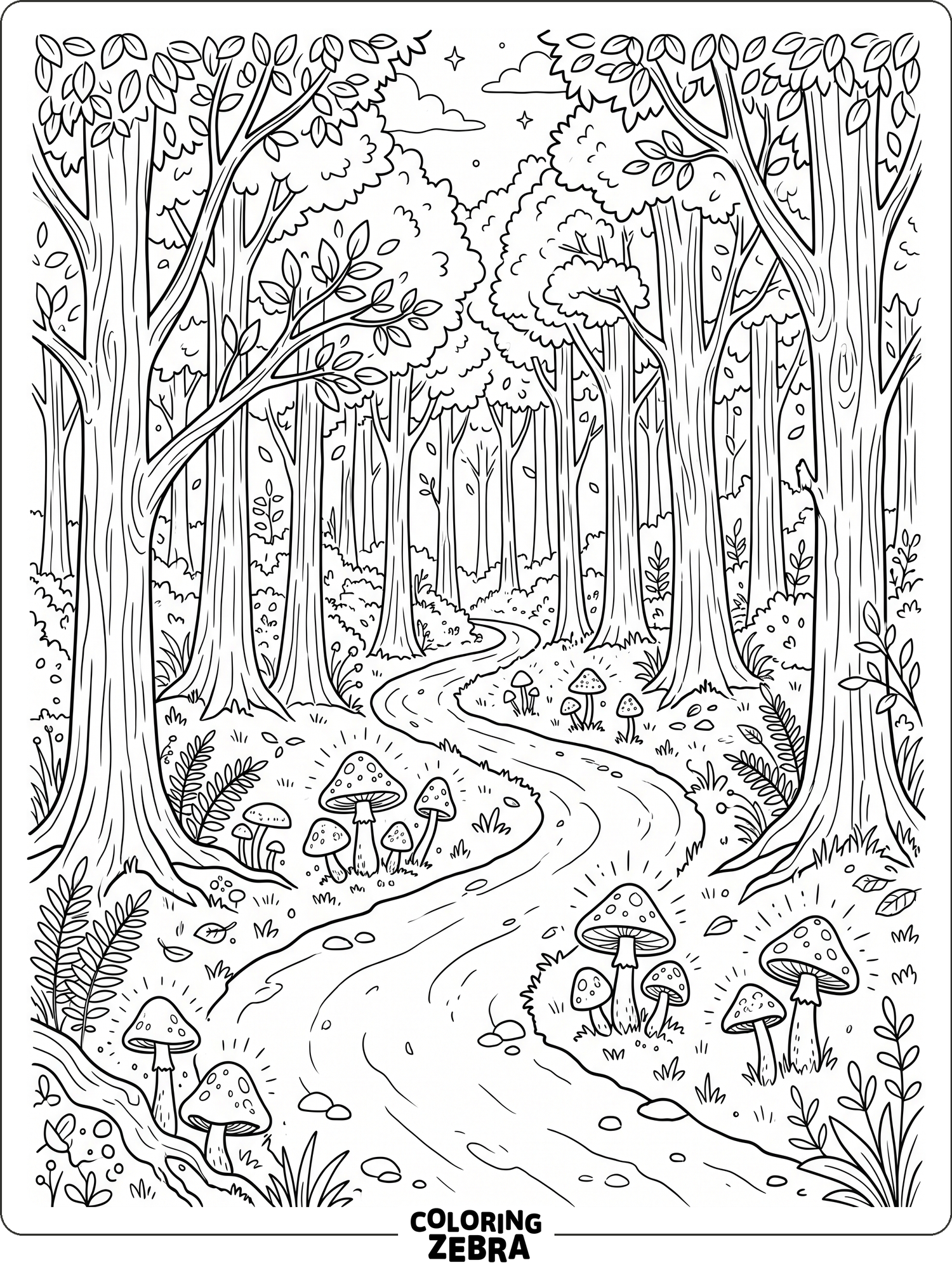 56 Free Forest Coloring Pages - Printable PDF Sheets