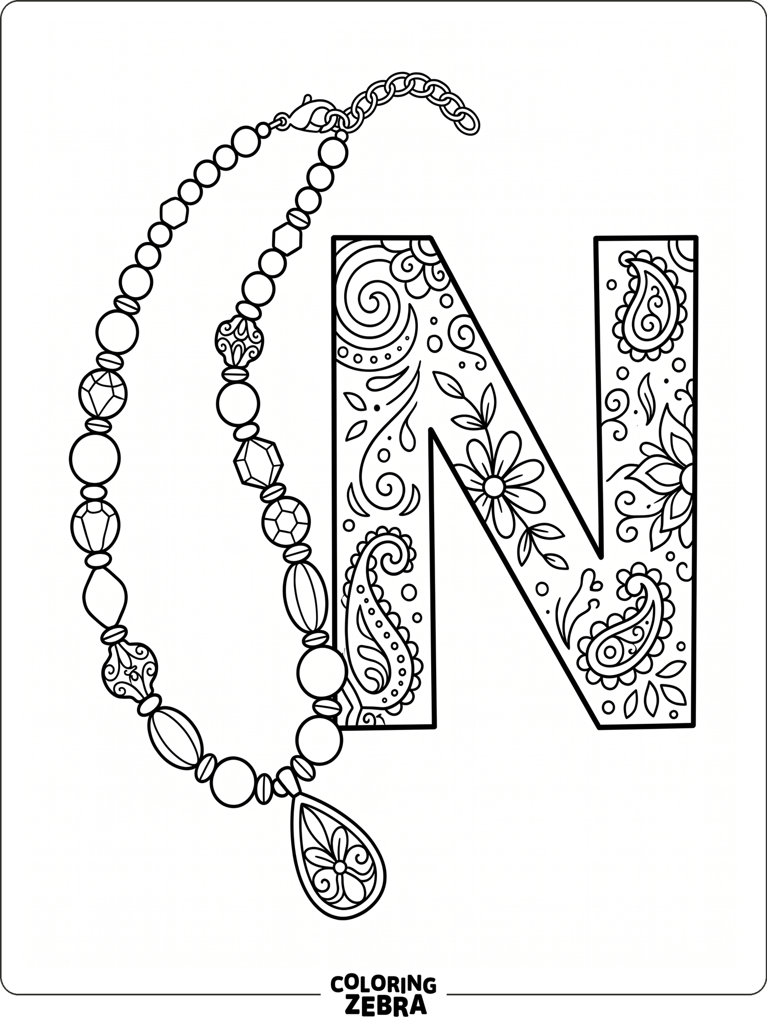38 Free Letter N Coloring Pages - Printable PDF Sheets