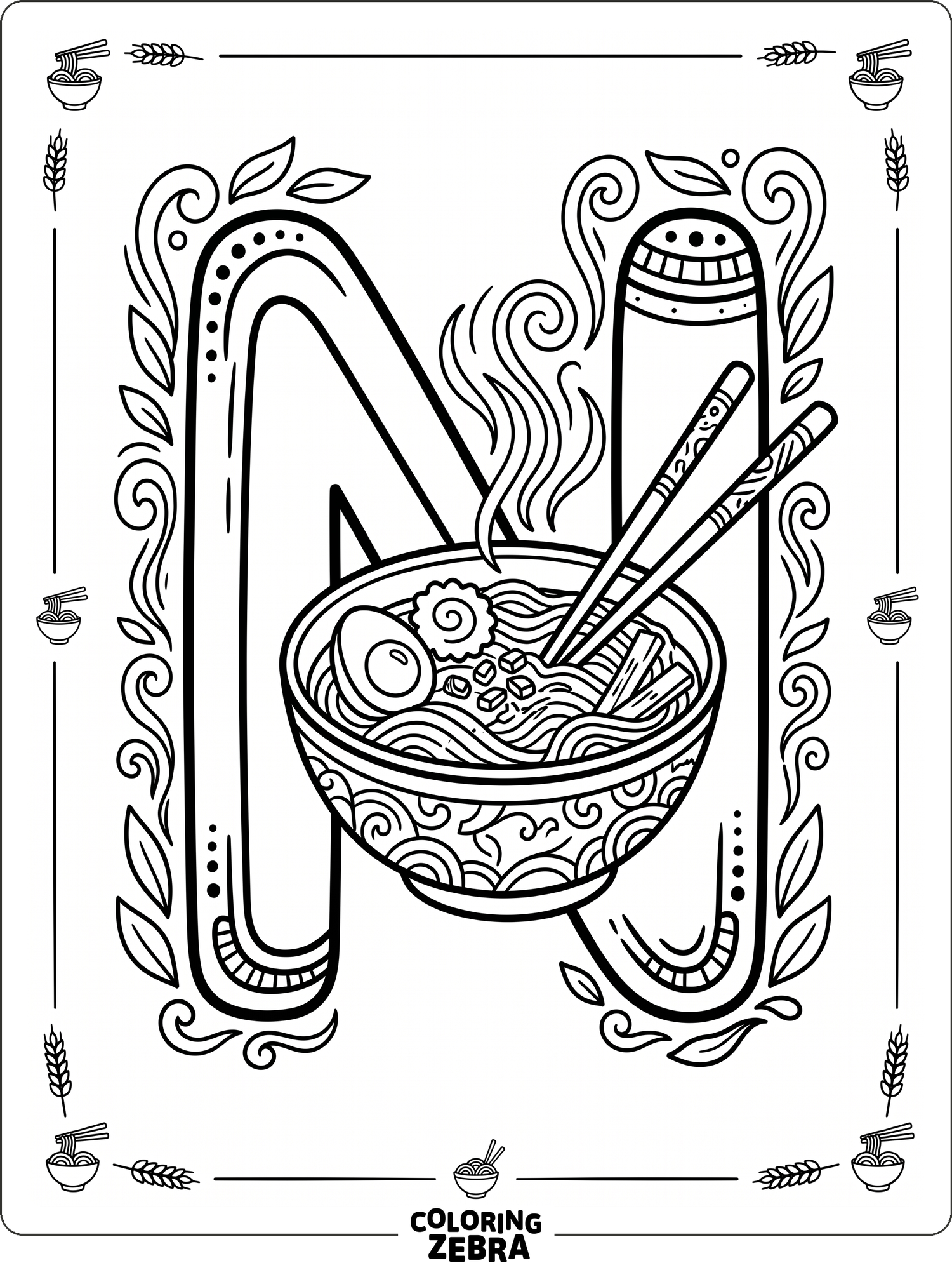 38 Free Letter N Coloring Pages - Printable PDF Sheets