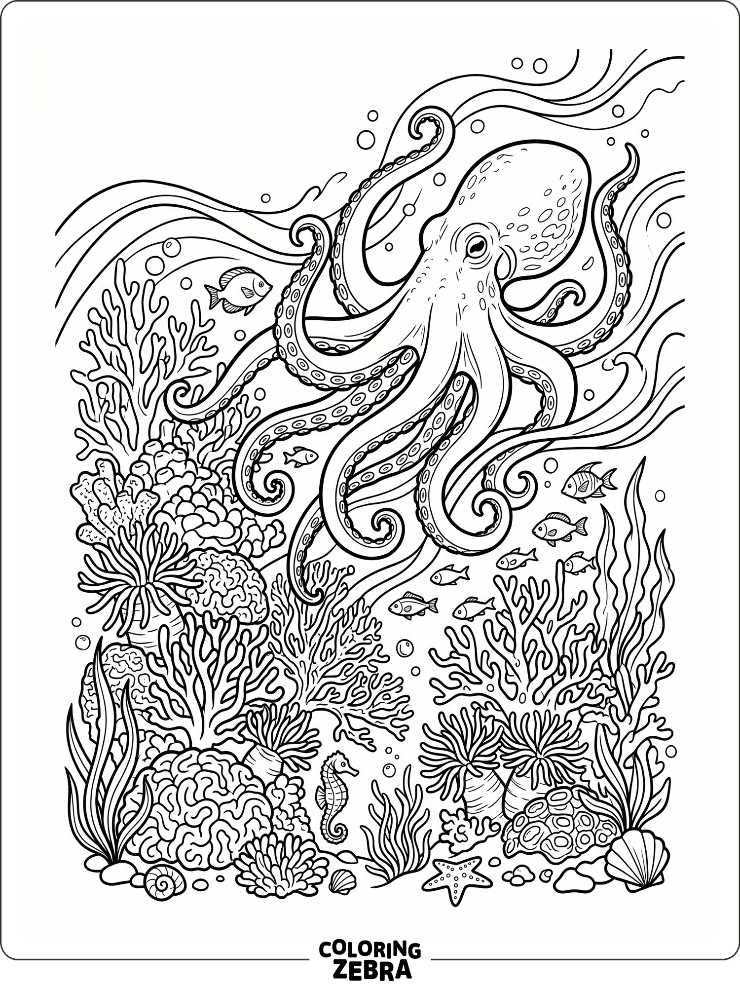 37 Free Octopus Coloring Pages - Printable PDF Sheets