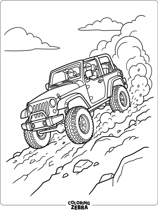 Off Road Jeep on a Hill