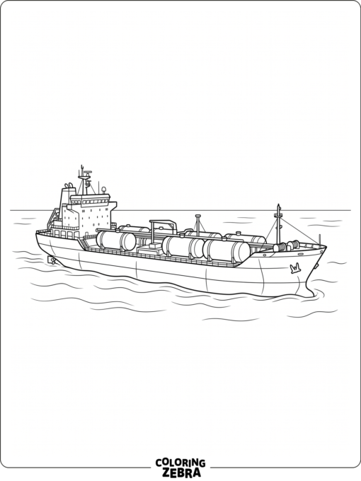 A large oil tanker ship on calm water
