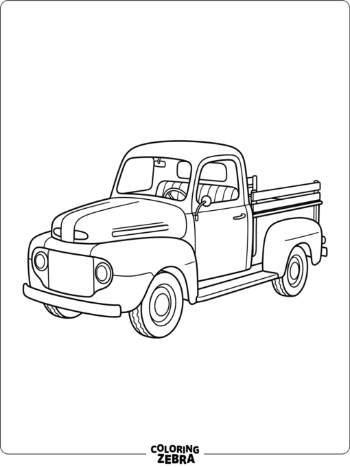 An old Ford truck with a rounded hood