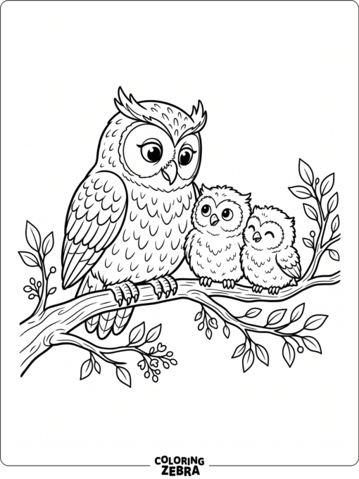 A sleepy owl curled up in a nest
