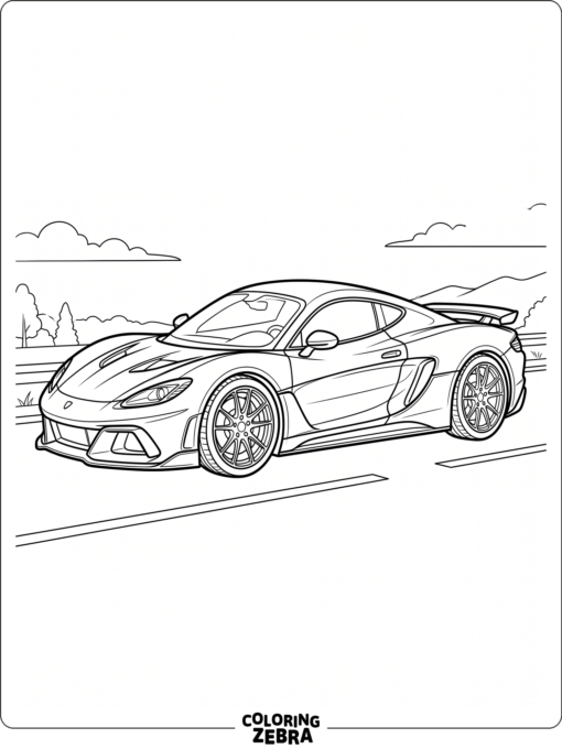 A streamlined supercar with a teardrop cabin