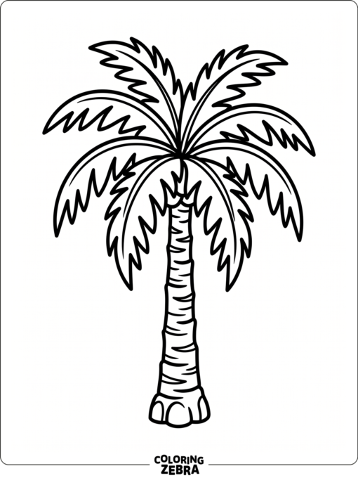 A plain palm tree outline with bold lines