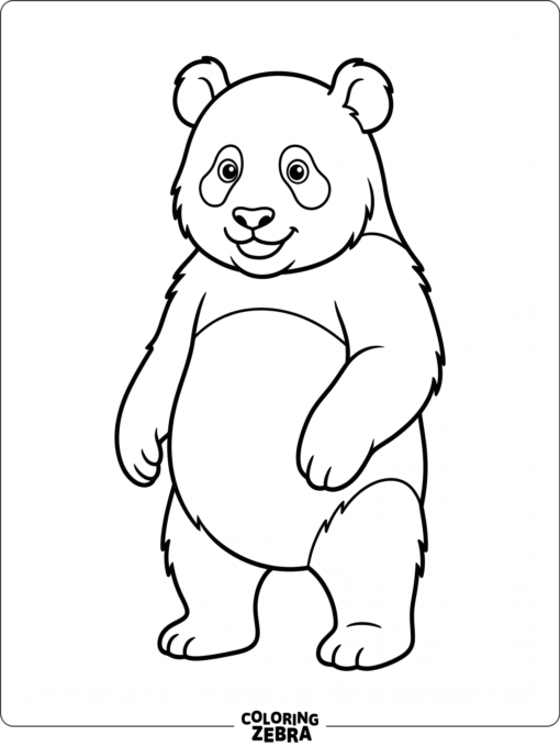 A clean panda outline with no background
