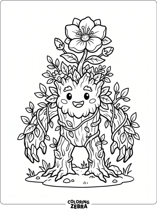 A plant monster with leafy arms