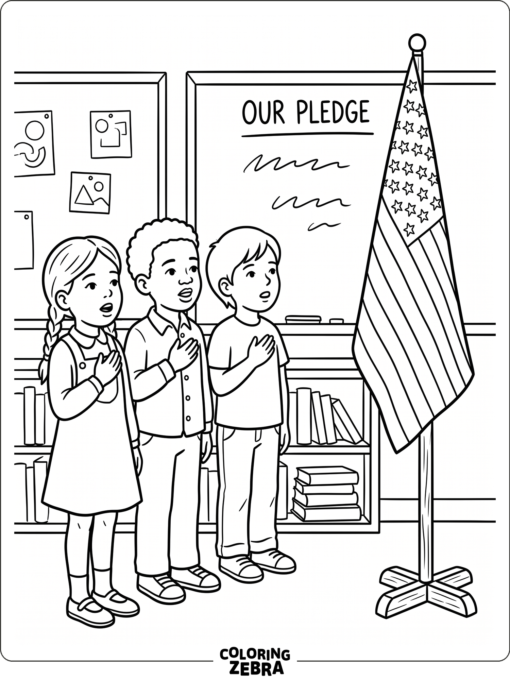 Classroom Pledge Scene