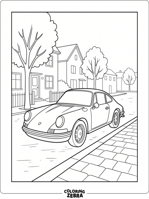 Porsche 911 Coloring Sheet
