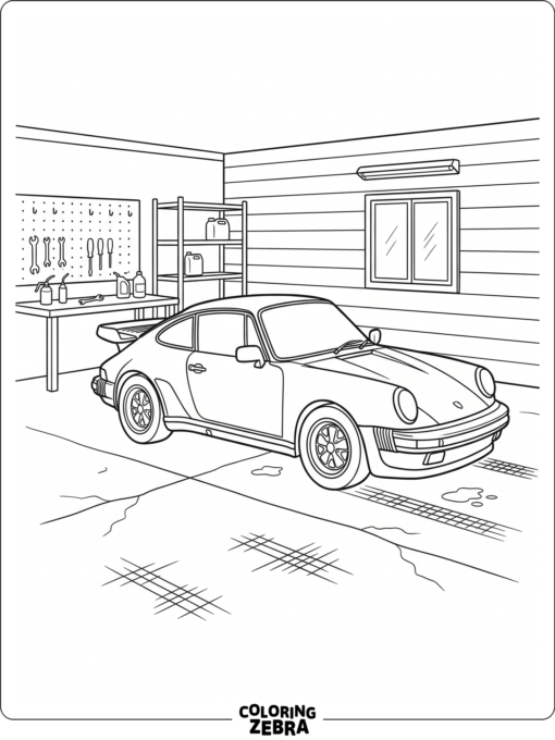 911 Turbo Coloring Sheet