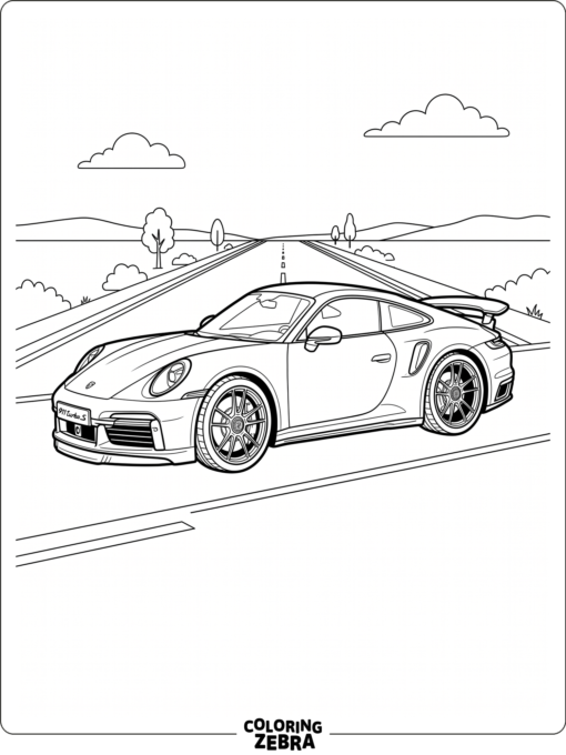 911 Turbo S Coloring Page