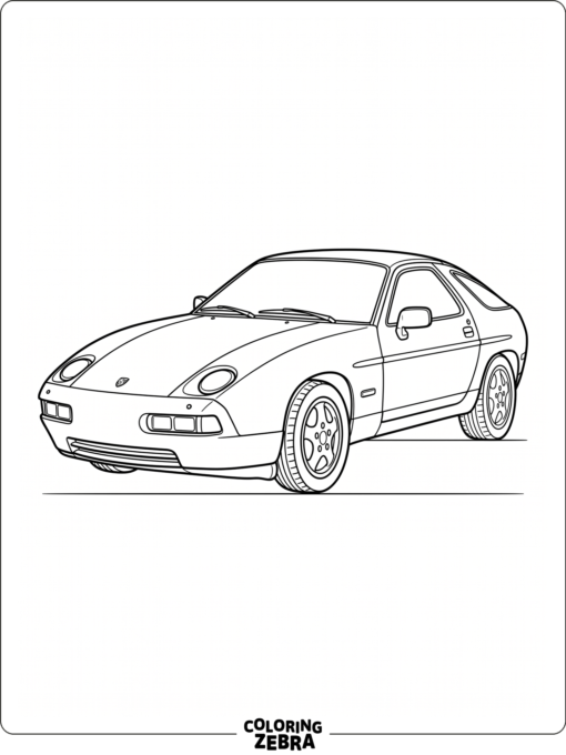 Porsche 928 Coloring Sheet