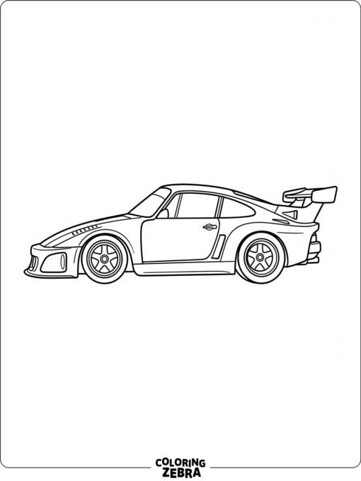 Porsche 935 Coloring Sheet