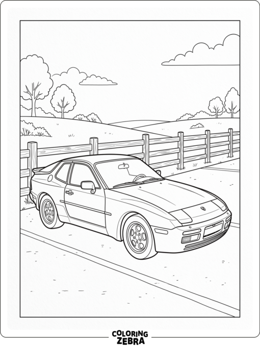 Porsche 944 Coloring Page